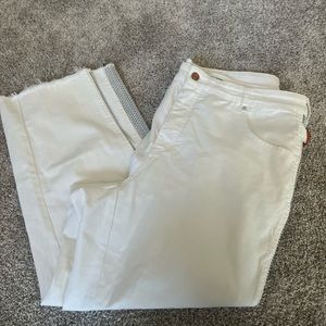 White Anthropologie Brass Jeans